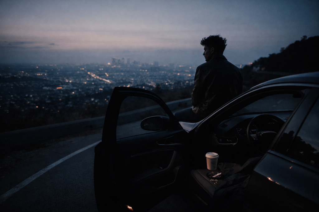 Moody dawn overlook scene representing the unresolved emotional comedown in Don Toliver’s “E85”