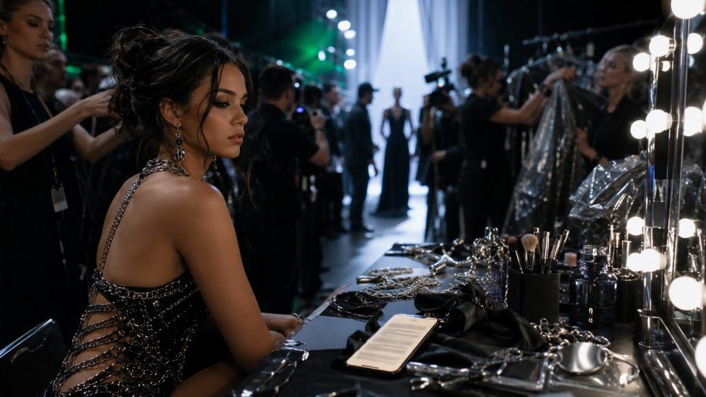Backstage glamour and backstage chaos