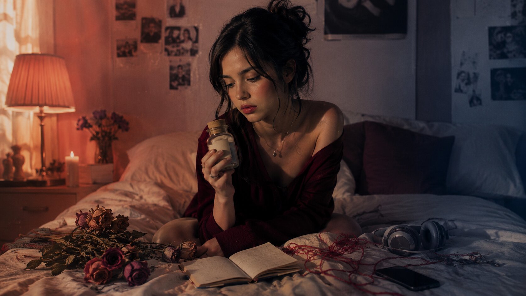 Contemplative moments in a cozy room