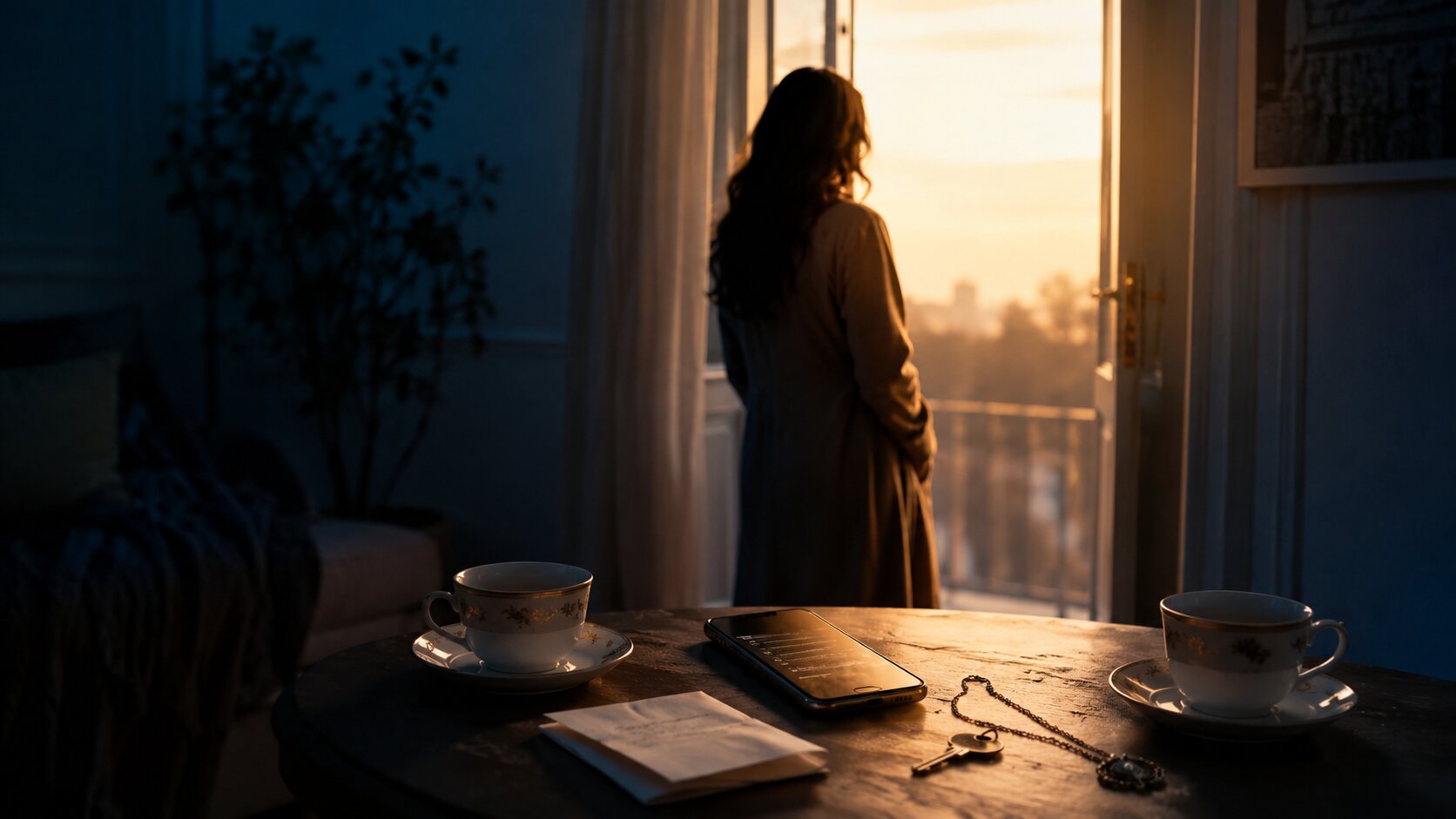 Contemplation in warm light