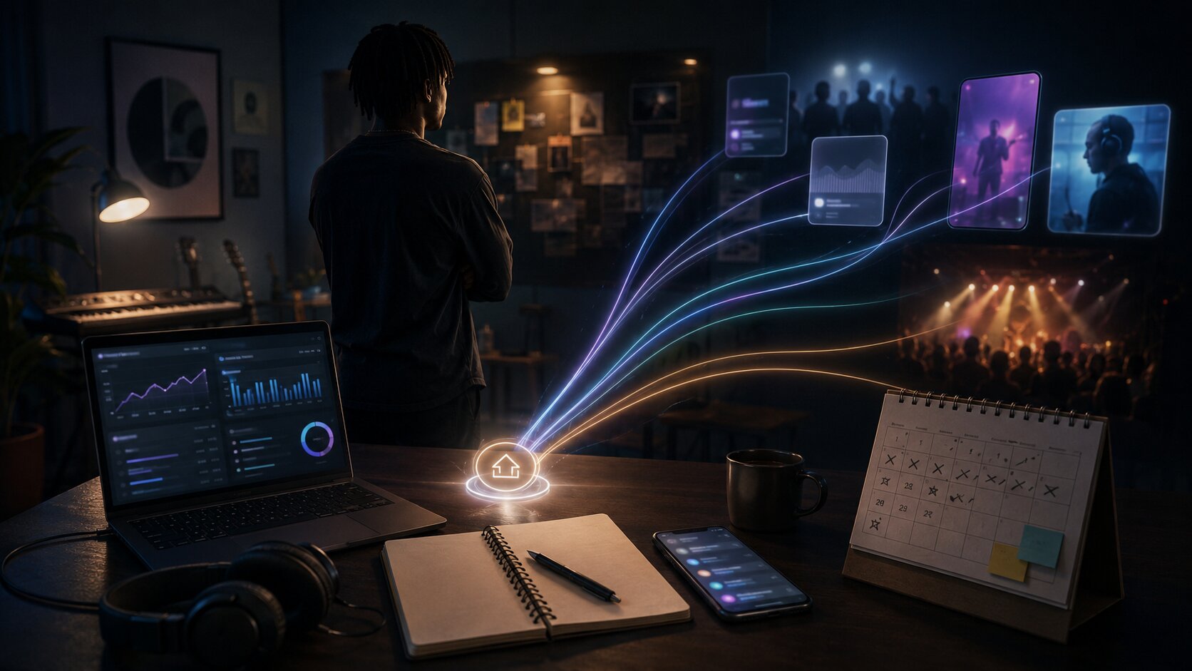 Creative studio with streaming data flows