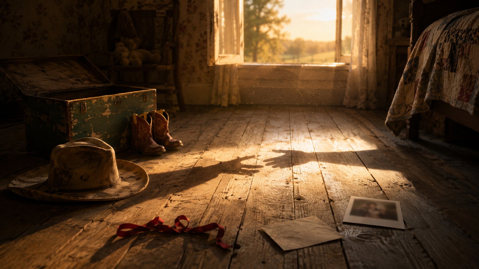 Reaching shadows in the golden light