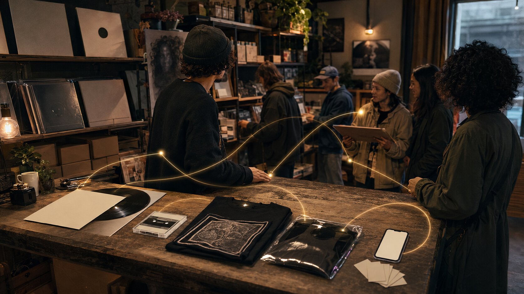 Cozy vibes at the indie shop