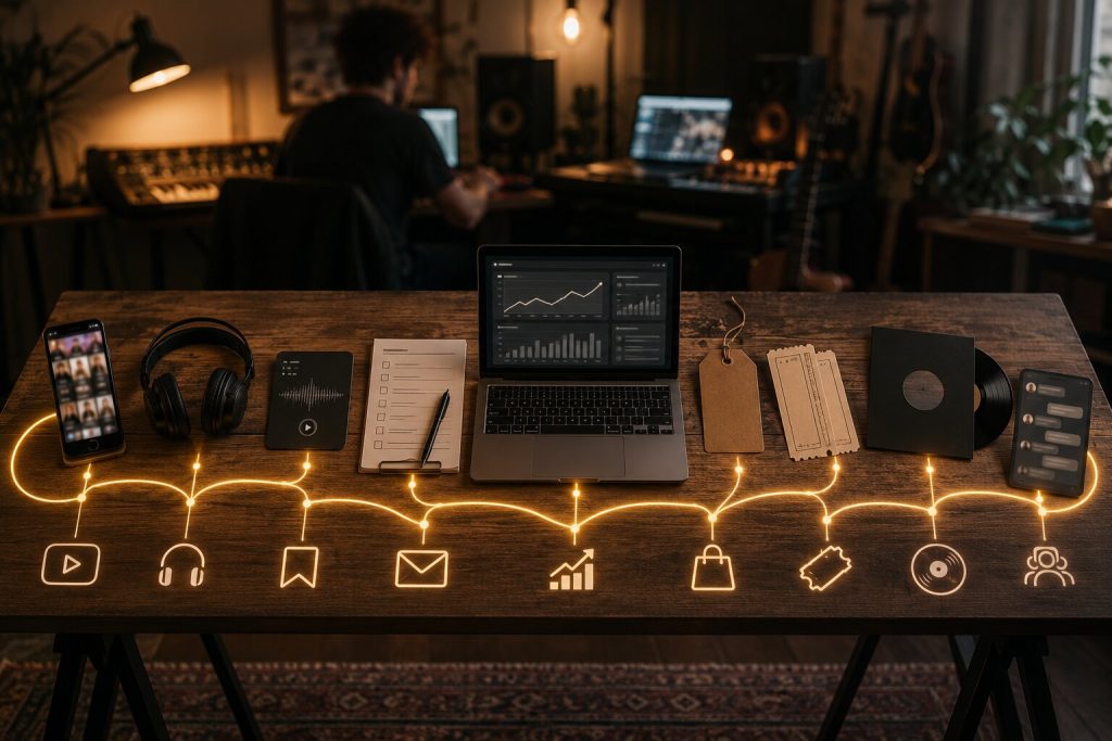 Creative workflow in a studio workspace