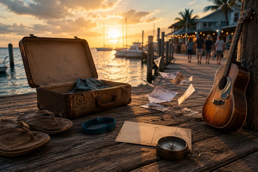 Golden hour at the seaside dock
