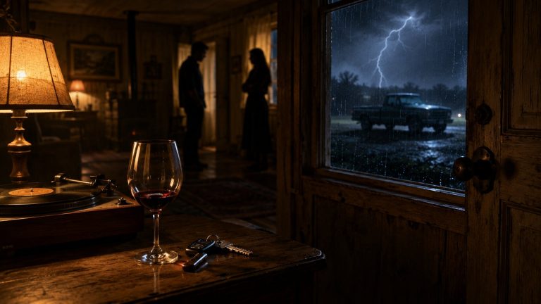 Stormy night and tense shadows