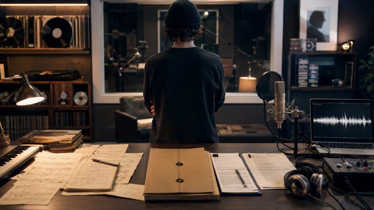 Contemplative Night in the Recording Studio