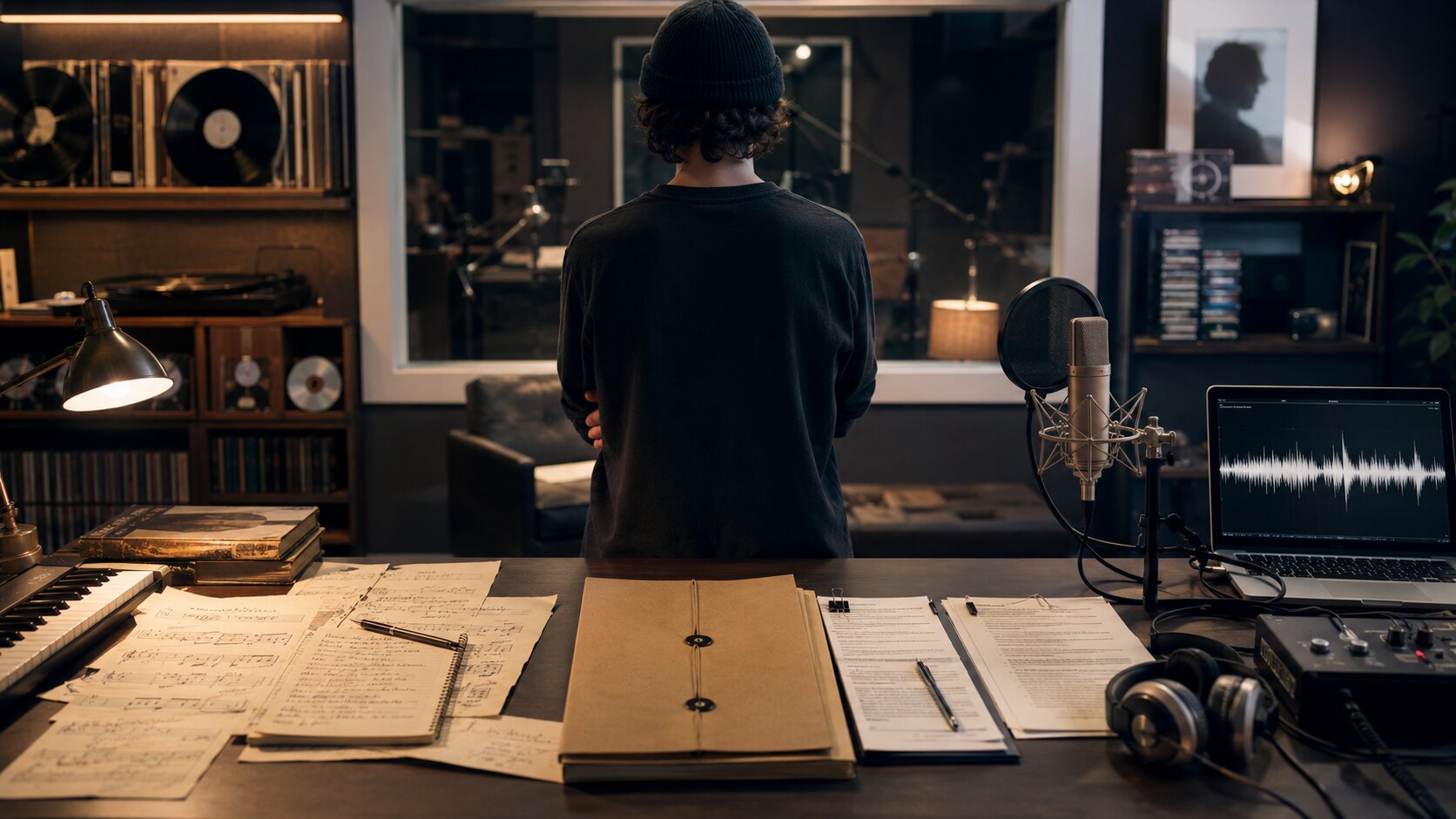 Contemplative Night in the Recording Studio