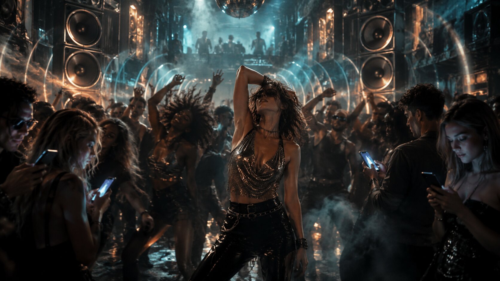 Neon Warehouse Dancefloor Symphony