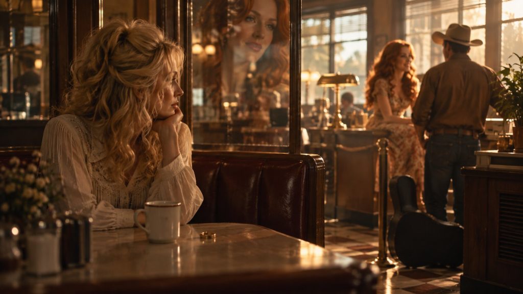 Wistful Reflections in a Vintage Diner