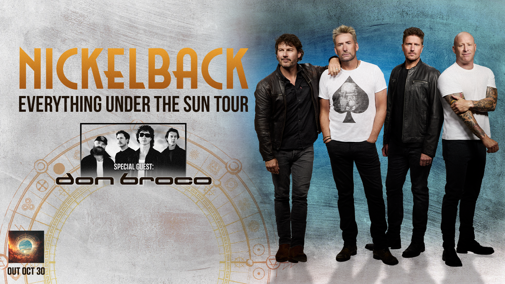 Official Nickelback Everything Under the Sun Tour promotional artwork.