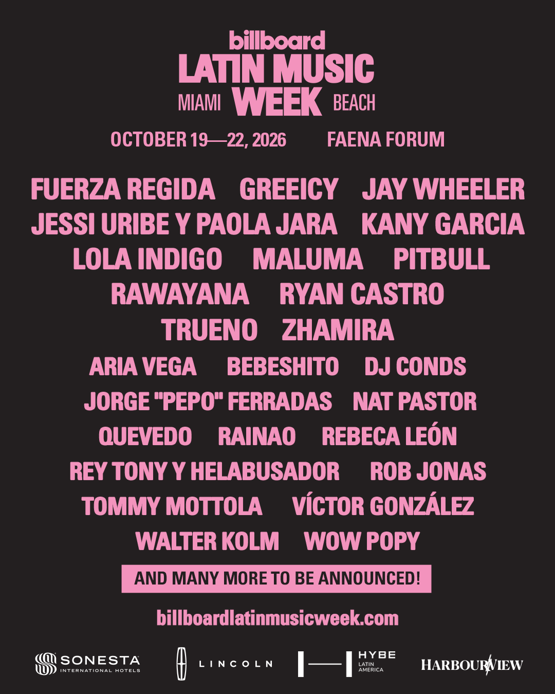 Official Billboard Latin Music Week 2026 event artwork